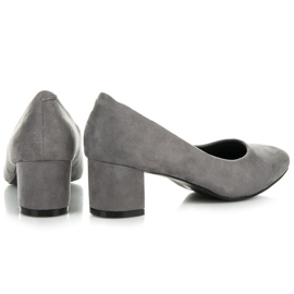 Vices New Collection Escarpins classiques en daim gris 3