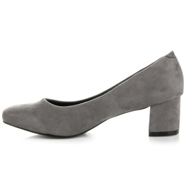 Vices New Collection Escarpins classiques en daim gris 2
