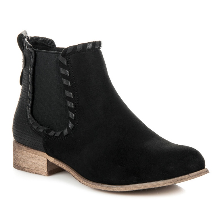 Erynn Bottines Chelsea en daim le noir 1