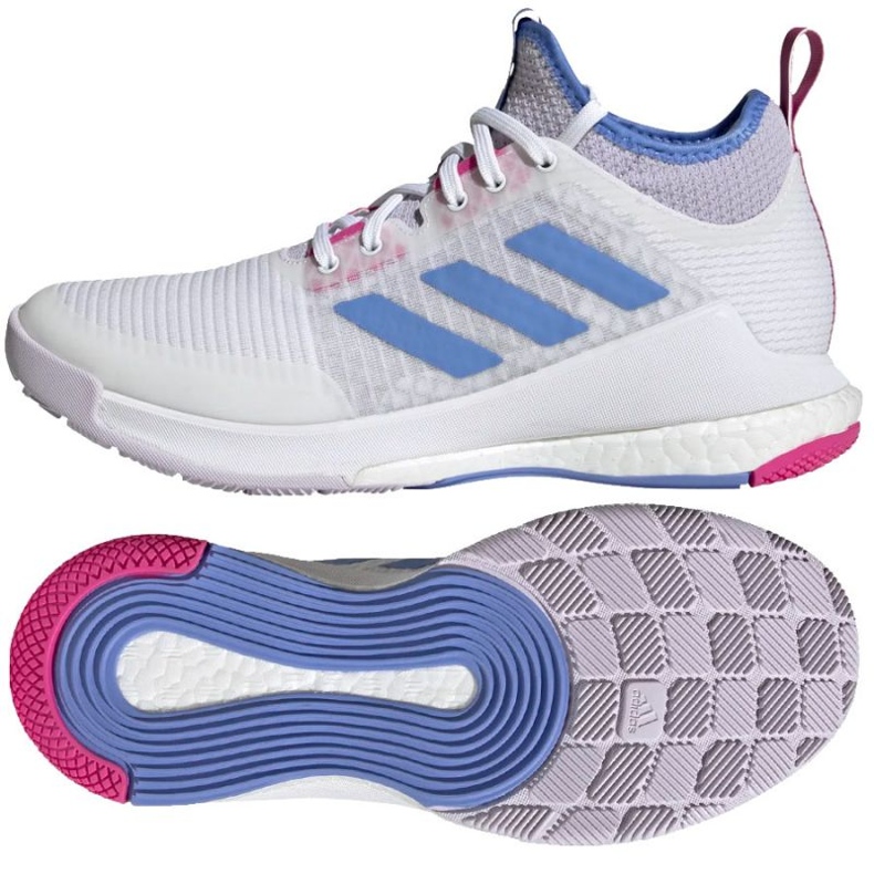 Chaussures de volley adidas CrazyFlight Mid M HQ3489 blanche blanche 1