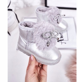Bottes de neige pour enfants avec fourrure Silver Aurora argent 3 Bottes de neige pour enfants avec fourrure Silver Aurora argent 3