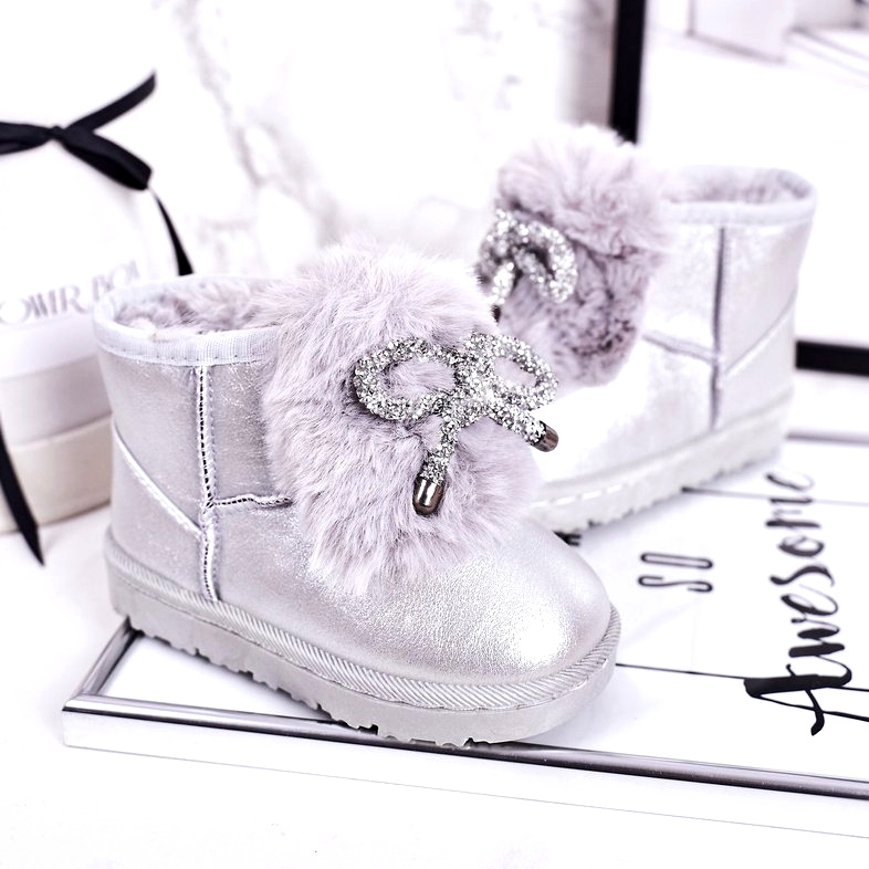 Bottes de neige pour enfants avec fourrure Silver Aurora argent 4 Bottes de neige pour enfants avec fourrure Silver Aurora argent 4