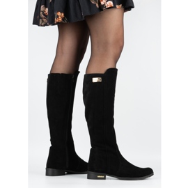 Olivier Boots isolés pour femmes en cuir à la mode noir noir le noir 1