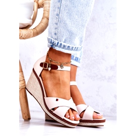 PS1 Sandales Compensées Femme Beige Veenus brun 2