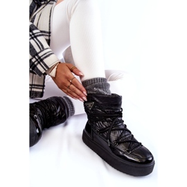 PM1 Bottes de neige à lacets à la mode pour femmes en noir Carrios le noir 7