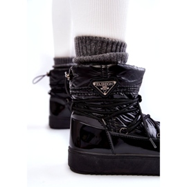 PM1 Bottes de neige à lacets à la mode pour femmes en noir Carrios le noir 5