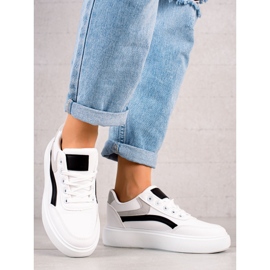 Weide Chaussures décontractées sur la plate-forme blanc 1