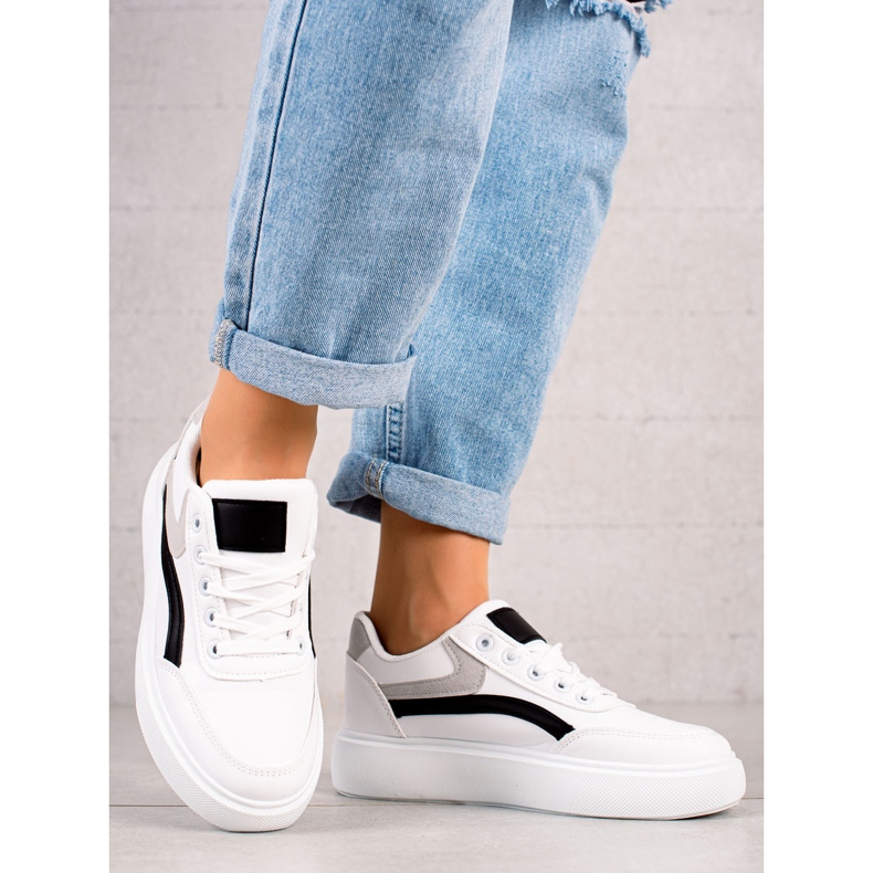 Weide Chaussures décontractées sur la plate-forme blanc 1