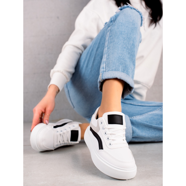 Weide Chaussures décontractées sur la plate-forme blanc 2