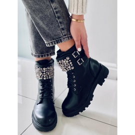 PA1 Bottines à perles noires Vance le noir 3