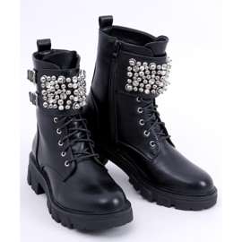 PA1 Bottines à perles noires Vance le noir 4