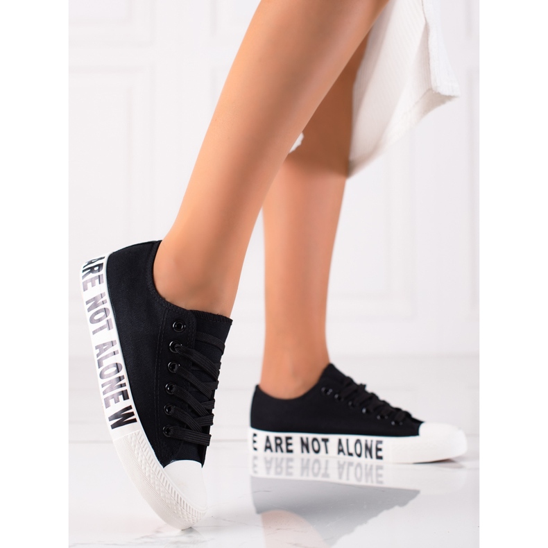 SHELOVET Baskets mode noires 2