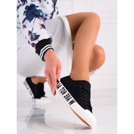 SHELOVET Baskets mode noires le noir 1