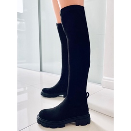 PA1 Bottes en daim noires Wanted le noir 1