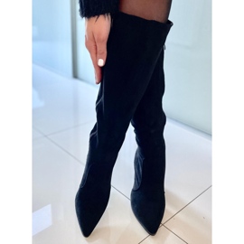 PA1 Bottes à talons en daim noir Farrah le noir 2