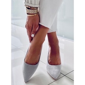 PA1 Escarpins femme en daim Giorgia Grey gris 3