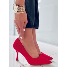 PA1 Escarpins femme en daim Giorgia Red rouge 5
