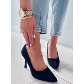 PA1 Escarpins femme en daim Giorgia Black le noir 5