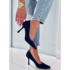 PA1 Escarpins femme en daim Giorgia Black le noir 2