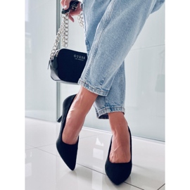 PA1 Escarpins femme en daim Giorgia Black le noir 3