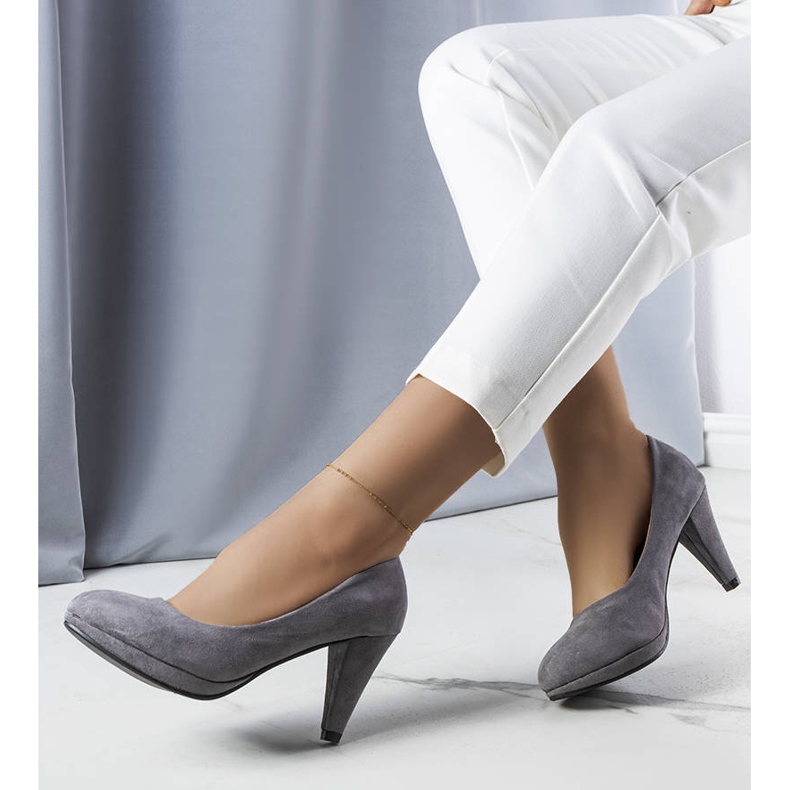 PA1 Escarpins gris à talons Freya 1