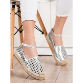 Gogo Espadrilles ajourées à boucle argent 2