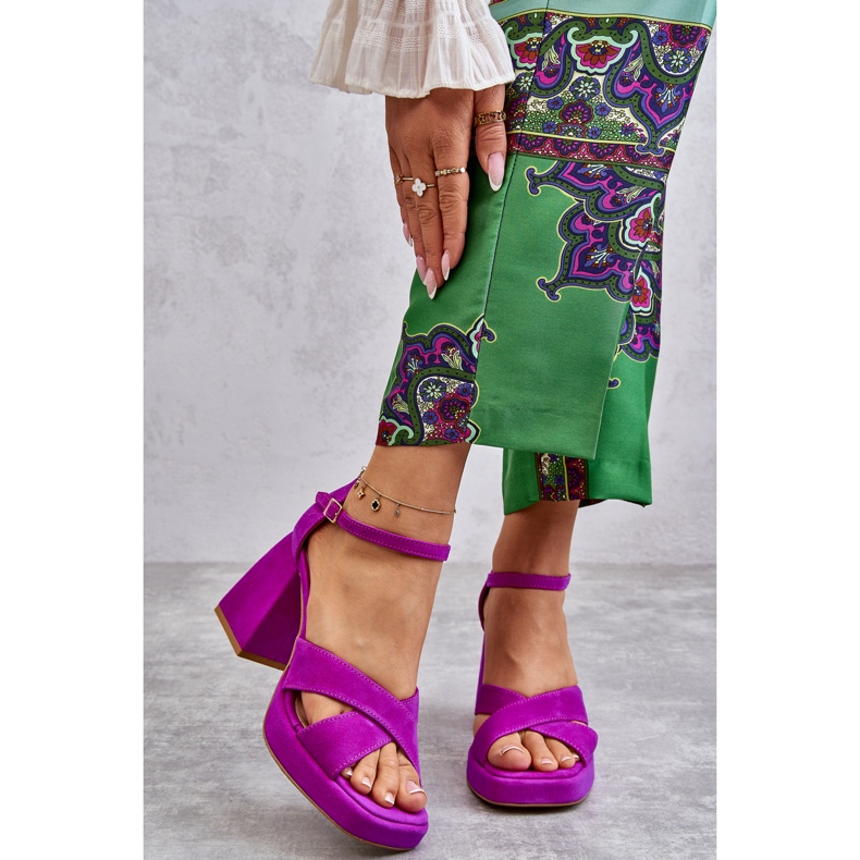 Lewski Shoes Sandales à talons hauts en daim pour femmes Leski Shoes 3221 Fuchsia rose 1 Lewski Shoes Sandales à talons hauts en daim pour femmes Leski Shoes 3221 Fuchsia rose 1