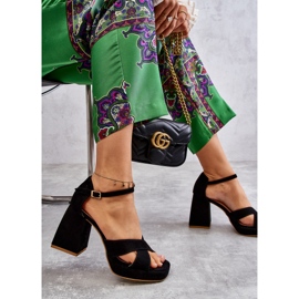 Lewski Shoes Sandales à talons hauts en daim pour femmes Leski Shoes 3221 Noir le noir 2 Lewski Shoes Sandales à talons hauts en daim pour femmes Leski Shoes 3221 Noir le noir 2