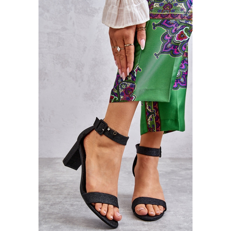 Sandales à Talons Brillants Noir Maxim le noir 2