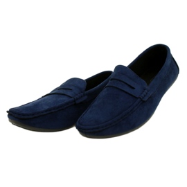 NEWS Mocassins homme bleu marine 21MN26-4020 2