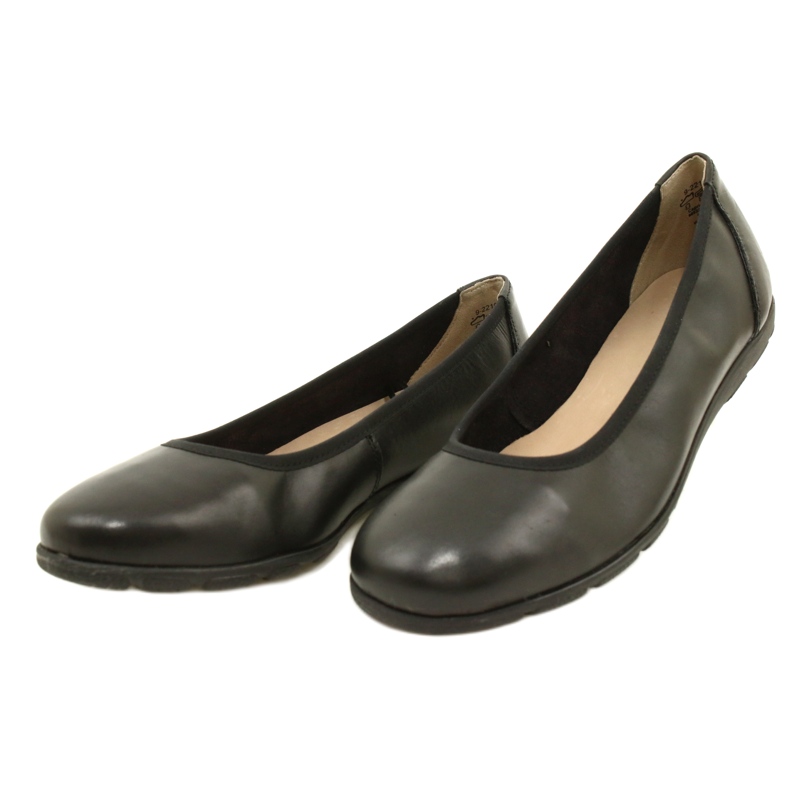 Ballerines confortables Caprice en cuir 22150-20 022 Nappa noir le noir 3