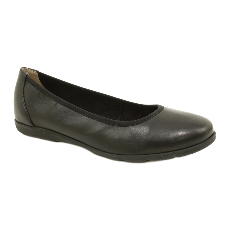 Ballerines confortables Caprice en cuir 22150-20 022 Nappa noir 1