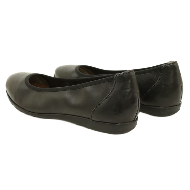 Ballerines confortables Caprice en cuir 22150-20 022 Nappa noir 4