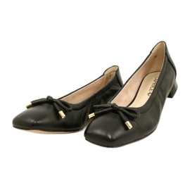 Caprice ballerine chaussures femme avec nœud 9-22104-20 040 Noir 2