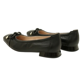 Caprice ballerine chaussures femme avec nœud 9-22104-20 040 Noir le noir 3