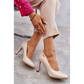 Escarpins pour femmes à talon Sergio Leone Beige clair Pearl Campbell 2