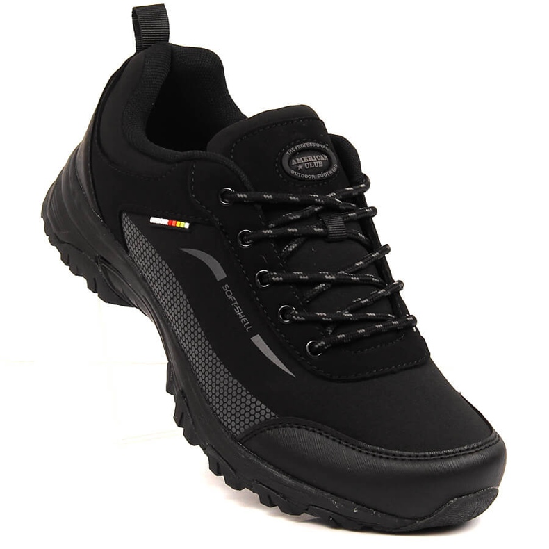 Chaussures de trekking imperméables softshell homme American Club noires le noir 1