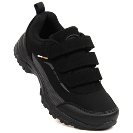 Bottes de randonnée imperméables à velcro American Club noires 1