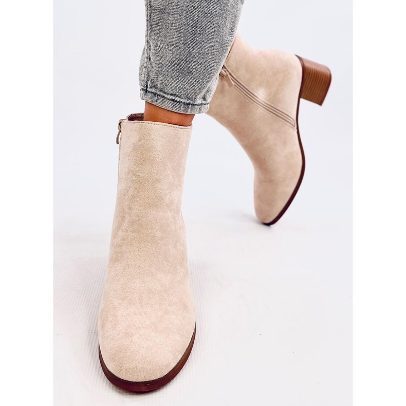Bottes classiques en daim Natina Beige 1