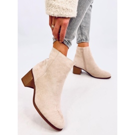 Bottes classiques en daim Natina Beige 4