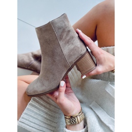 Bottines classiques en daim Natina Kaki beige 5