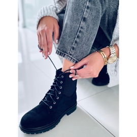 Bottines à lacets Vecna ​​Noir le noir 1