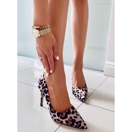 BM Escarpins femme Telisha Léopard beige brun 1 BM Escarpins femme Telisha Léopard beige brun 1