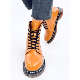 Carol Bottines bovver jaunes brun 1