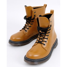Carol Bottines bovver jaunes brun 2