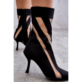 PS2 Bottes à talons hauts pour femmes à la mode Noir Deyna 2