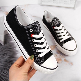 Baskets basses en textile noir NEWS 2