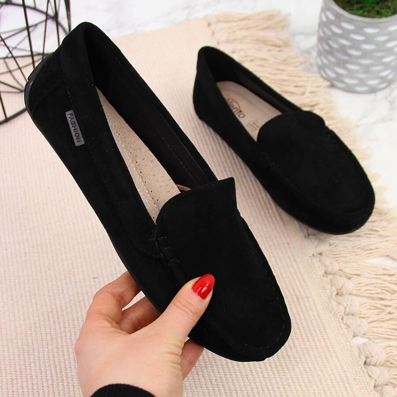 Mocassins eVento noirs femme 1