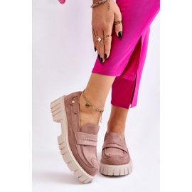 Chaussures à enfiler en daim pour femmes Marron clair Fiorell beige 3
