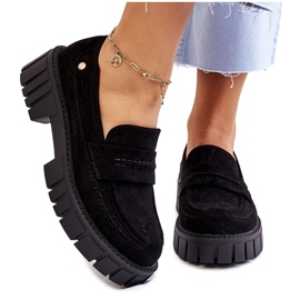 PS2 Chaussures à enfiler en daim pour femmes Noir Fiorell le noir 11
